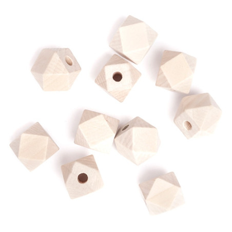 DP Craft Wooden Geometric Beads 15mm 10pcs