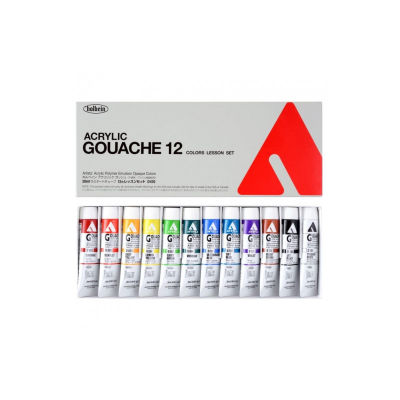 Holbein acryla gouache lesson set gouache set 12 pcs