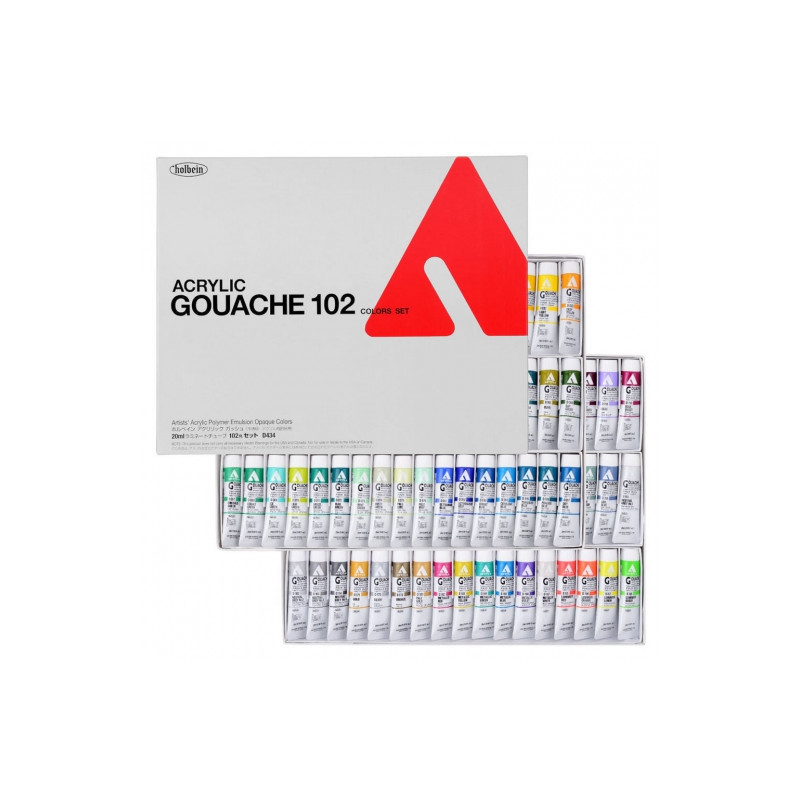 Holbein acrylic gouache set of gouaches 102 pcs