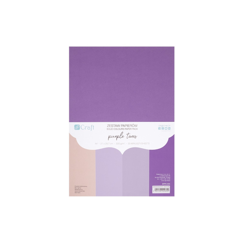 DP Craft purple tones A4 set of 220g 20 sheets