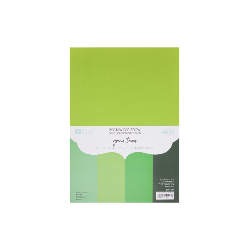 DP Craft set of green tones A4 220g 20 sheets