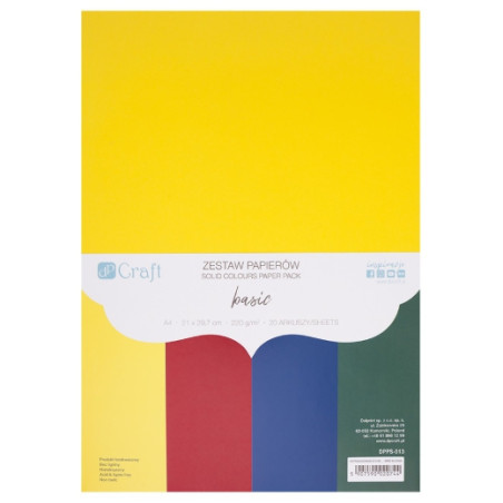 DP Craft basic color paper set A4 220g 20 sheets