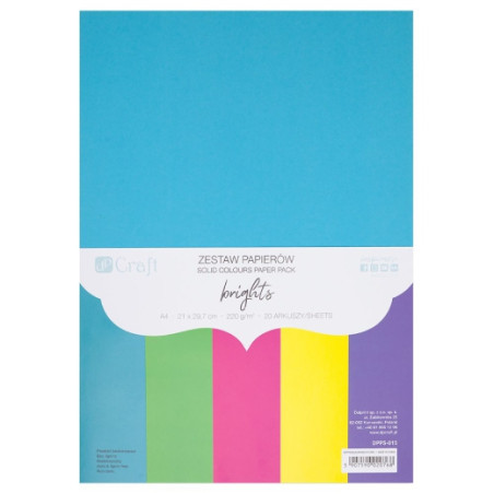 DP Craft brights A4 set 220g 20 sheets