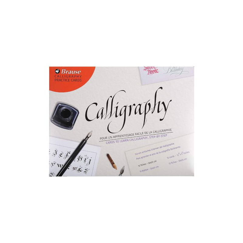 Brause set of cards for learning caligraphy 12 sheets 32x25cm