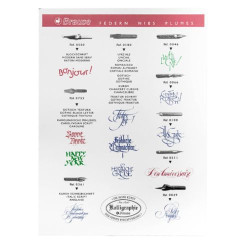 Brause set of cards for learning caligraphy 12 sheets 32x25cm