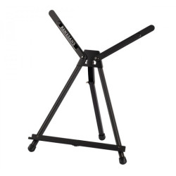 Black aluminum table easel in a cover