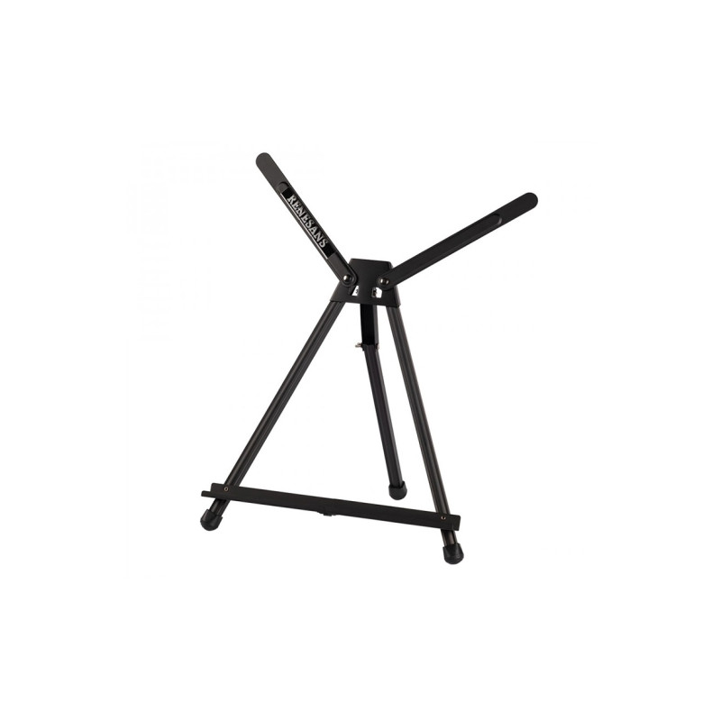 Black aluminum table easel in a cover