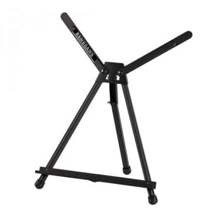 Black aluminum table easel in a cover
