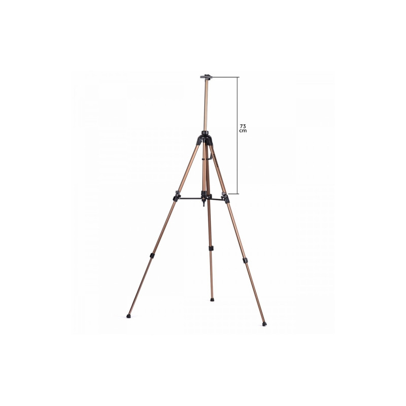 Outdoor aluminum easel in a case of champagne color