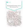 DP Craft Wooden Clips Mini White 2.5cm 30 pcs