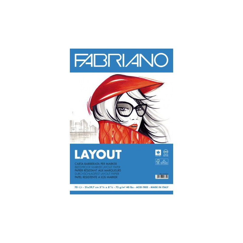 Fabriano block for Layout markers 75g 70 sheets