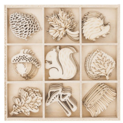 DP Craft wood shapes forest 45 pieces
