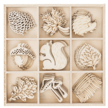DP Craft wood shapes forest 45 pieces