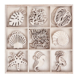 DP Craft Holiday Wood Shapes 45 pieces