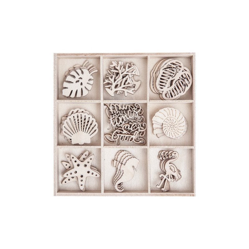 DP Craft Holiday Wood Shapes 45 pieces