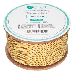 DP Craft decorative string 2mm x 5m gold
