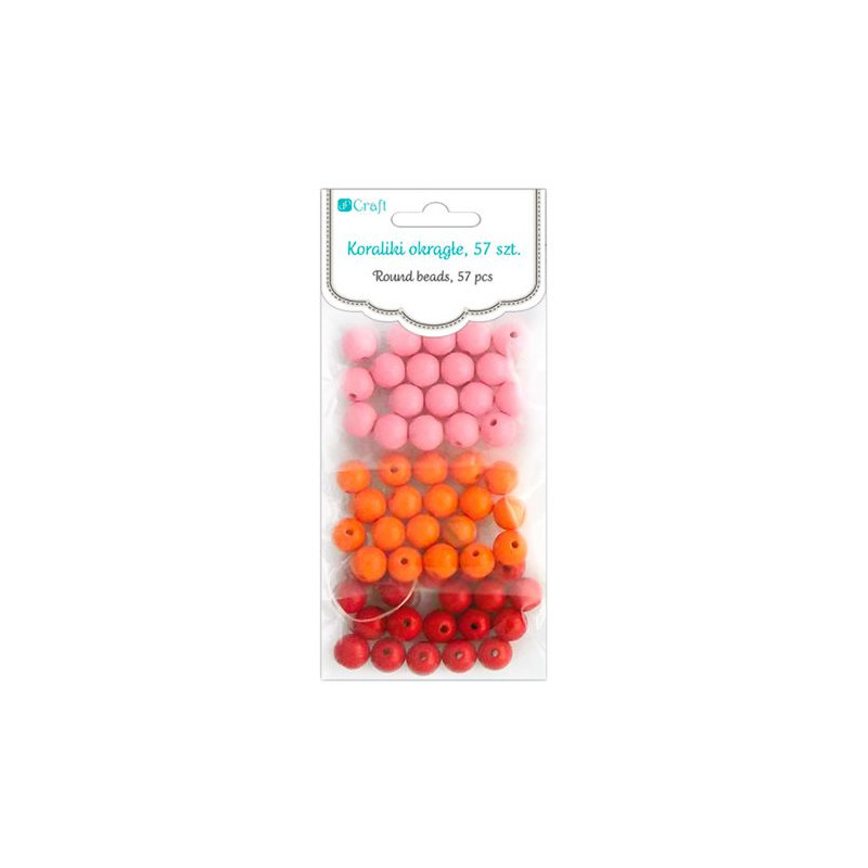 DP Craft sherbet round beads 57 pieces