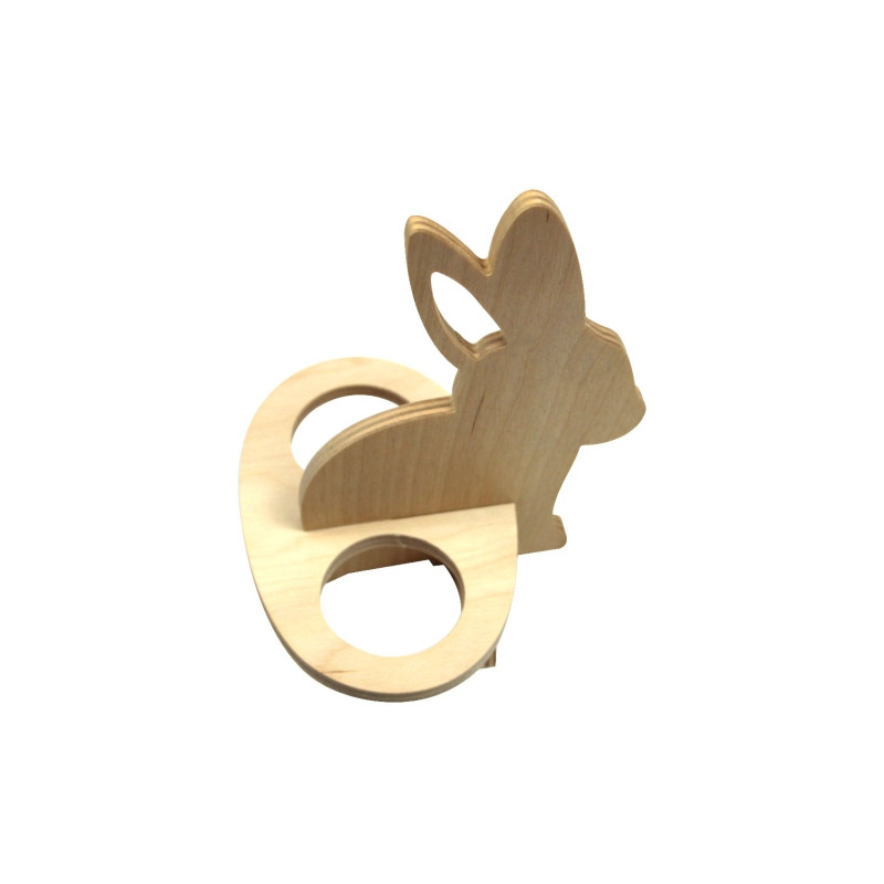 Wooden stand for 2 eggs, bunny 3 elements