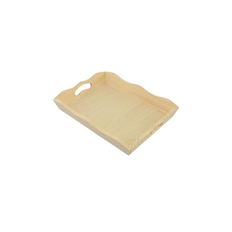 Small wave wooden tray