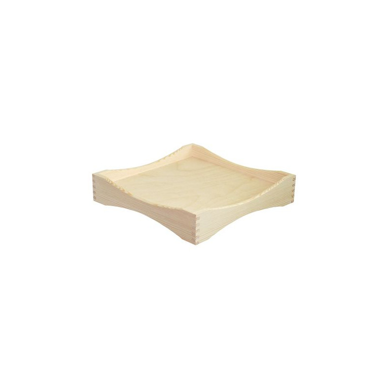 Double-sided square wooden tray