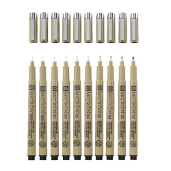 Sakura pigma micron set of 10 fineliners