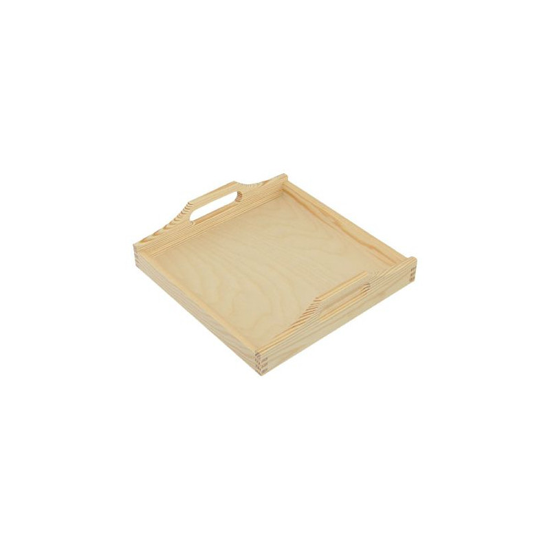 Wooden square tray small