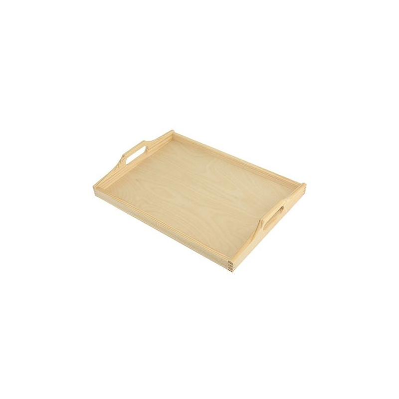 Wooden rectangular medium tray