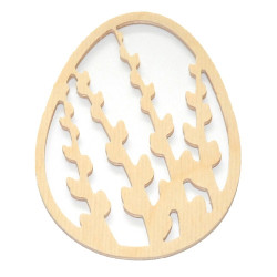 Wooden openwork egg pendant