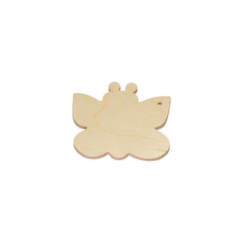 Wooden butterfly pendant
