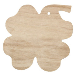 Wooden clover pendant