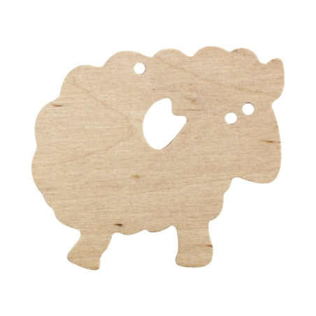 Wooden lamb pendant
