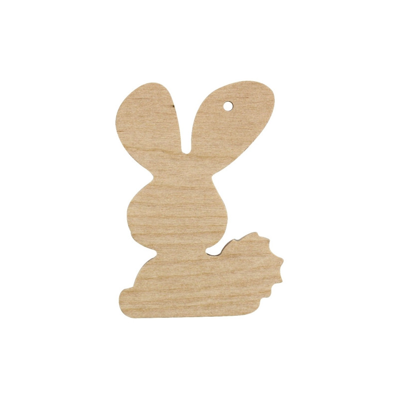 Wooden pendant bunny