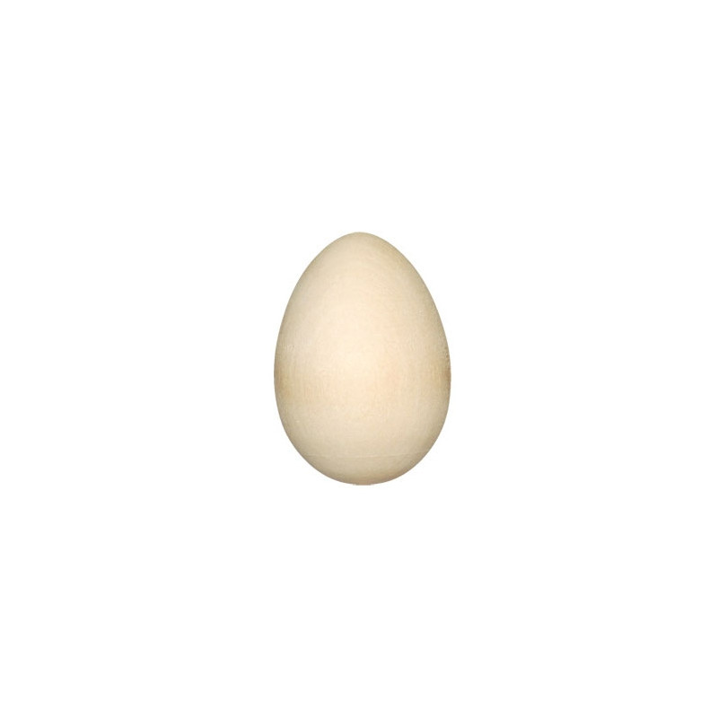 A large wooden egg