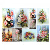 Papier do decoupage A3 ITD 0371 kwiaty malwy - sklep plastyczny - szał