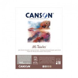 Canson mi-teintes pastel block shades of gray 160g 20 sheets 4 colors