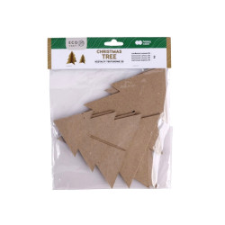 Happy Color set of cardboard shapes 3D christmas tree 2 pcs 18 and 13