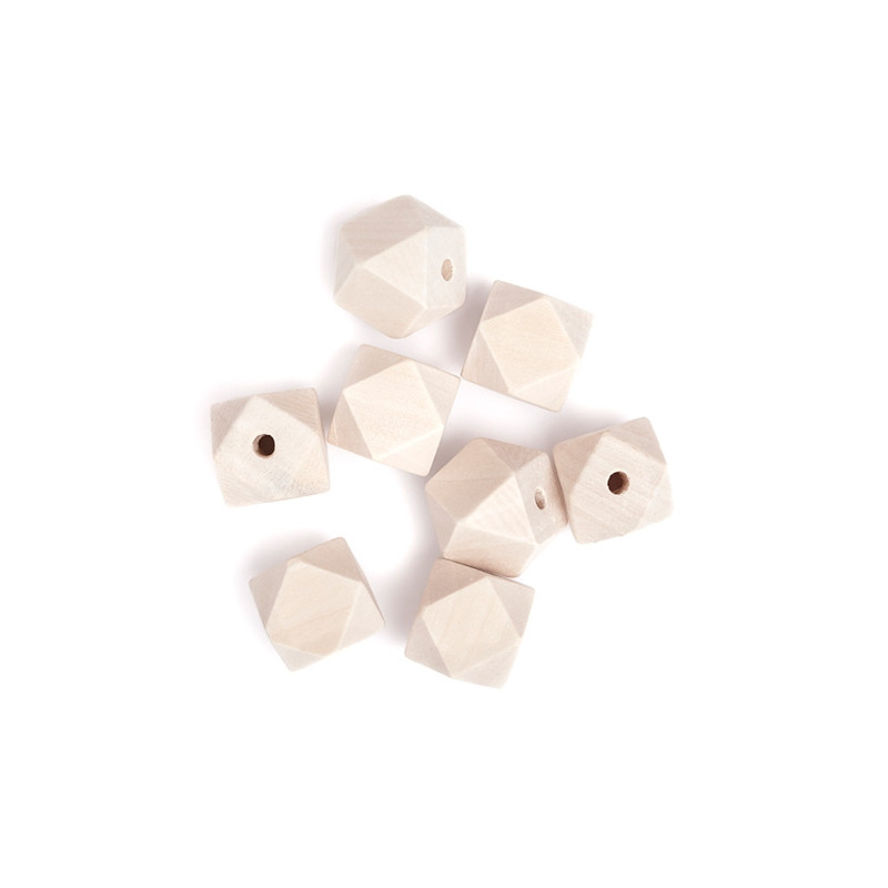 DP Craft drewniane koraliki geometryczne 20mm 8 sztuk - sklep plastycz