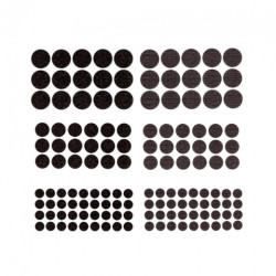 DP Craft Velcro fasteners round black mix 69 pieces