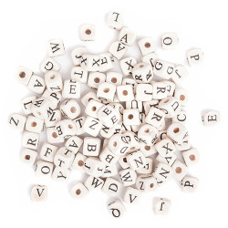 DP Craft Wooden Letter Beads 10mm 100 pieces
