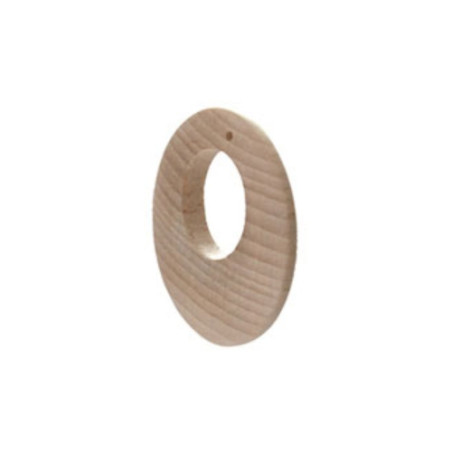 Wooden jewelry element, circle 48x20
