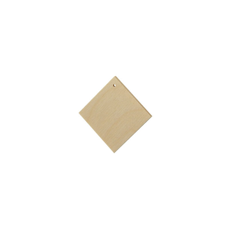 Wooden jewelry element square 3x3