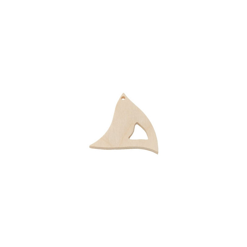 Triangle wooden jewelery element 41x40