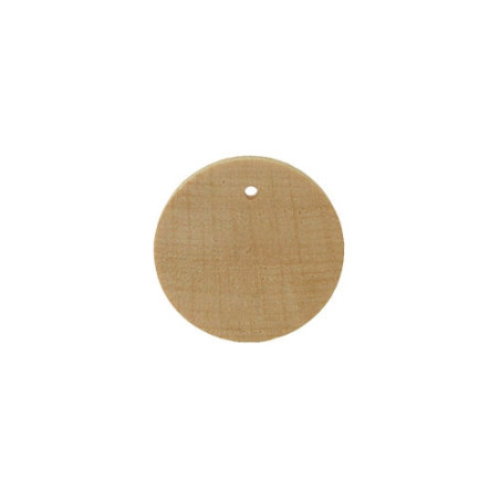 Wooden earring, circle 40mm