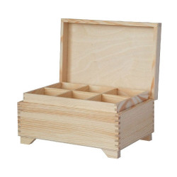 Wooden trunk 30x20 cm with 2 inserts