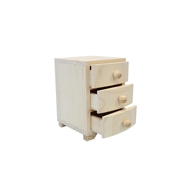 High chest of drawers with 3 drawers