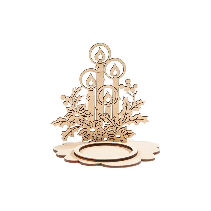 Świecznik na świeczkę 10,5x11cm 3 elementy - sklep plastyczny - szał d