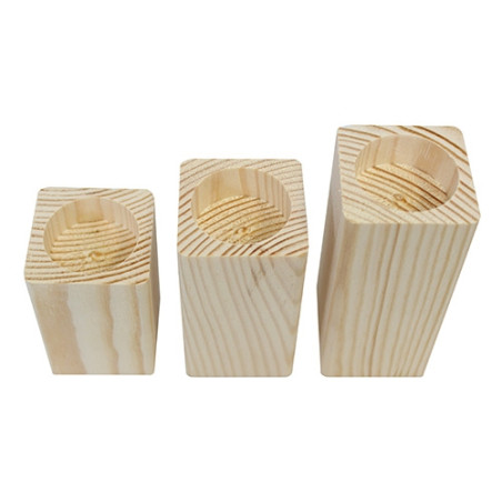 Pine candlestick 8, 10, 12 cm