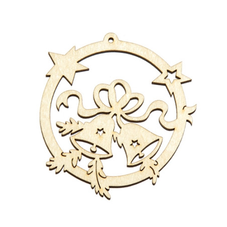 Pendant bells stars 7.5x7.5 cm