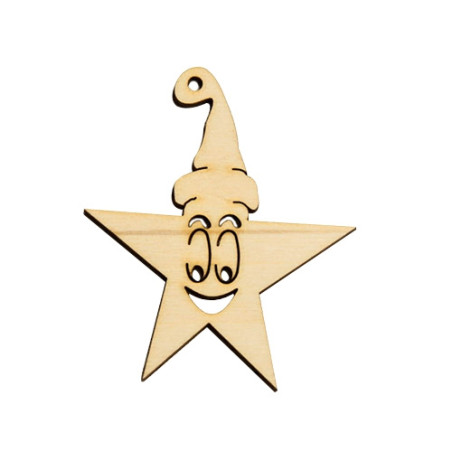 Star pendant 7x6.5 cm