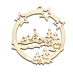 Church pendant, Star of Bethlehem 7.5 x 7.5 cm